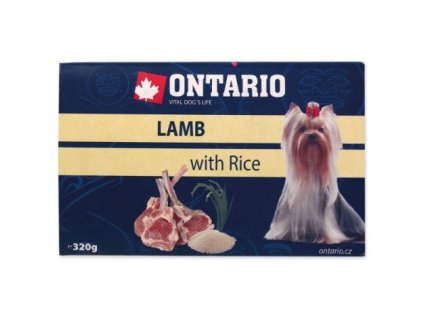 Vanička ONTARIO Dog Lamb with Rice 320g