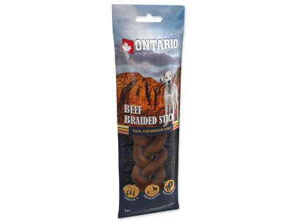 Pochoutka ONTARIO hovězí kroucená tyčinka 15 cm