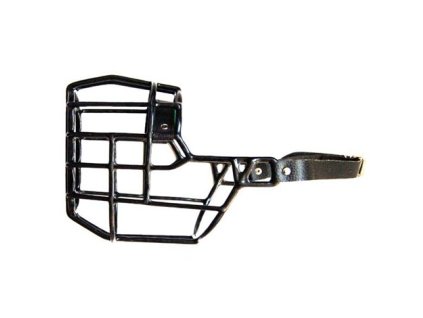 Náhubek černý - gumoplast / barex bulteriér pes