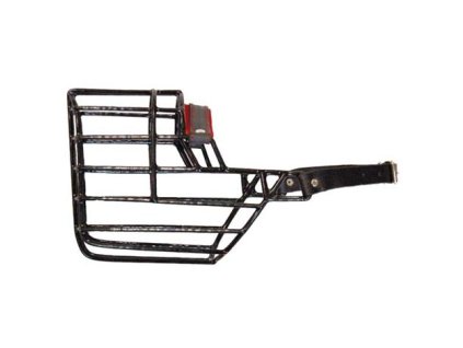 Náhubek černý - gumoplast / kůže dobrman,beuceron pes