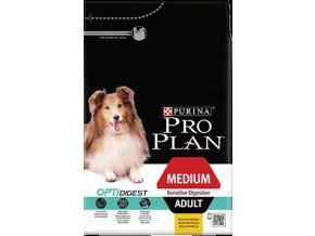 Pro Plan Dog OptiDigest Medium Sensitive Digestion Adult Lamb 3kg 43744982 360x360px Front