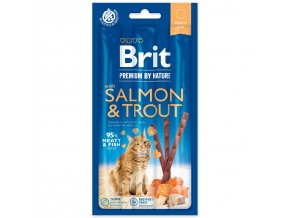 BRIT Premium by Nature Cat Sticks with Salmon & Trout 3 ks