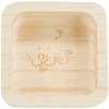 Miska pro hlodavce dřevěná, čtveratá, 60 ml/8 × 8 cm