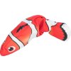 Ryba "NEMO" jako živá, mrskající se, s catnipem, látka, 26 cm (RP 0,90 Kč)