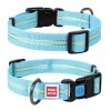 Obojek nylonový Waudog Glow modrý (Délka 35-58cm/2,5cm)