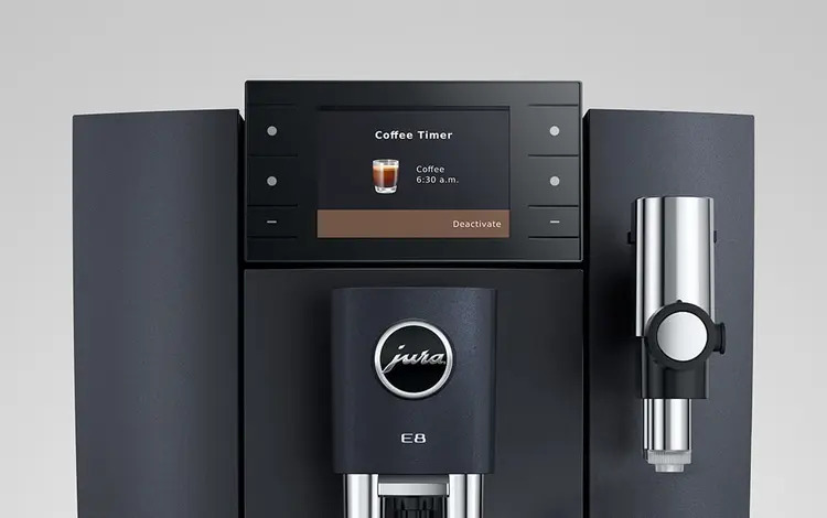 JURA E8 Cosmic Black – displej a chytré funkce
