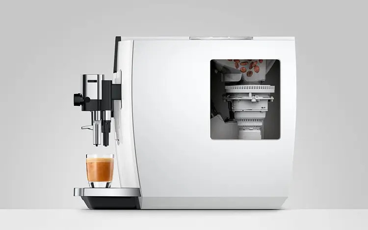 JURA E8 Piano White – precizní mletí