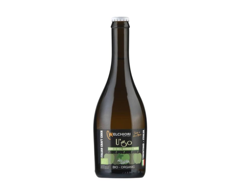 Jablečný BIO Cider Melchiori U'GO Bezinka Trentino 0,5 l min