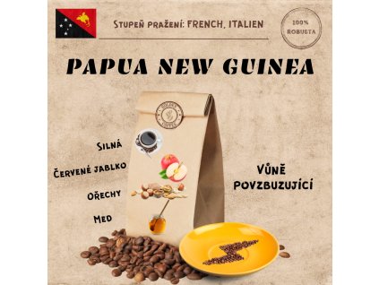 Papua New Guinea 100% Robusta čerstvě pražená zrnková káva alacaffé 500g | Česká pražírna
