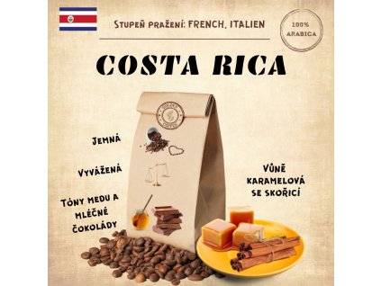 Costa Rica 100% Arabika čerstvě pražená zrnková káva alacaffé 500g | Česká pražírna