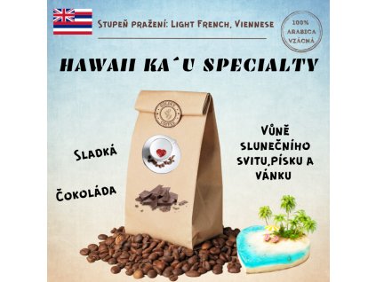 100% arabica vzácná - Hawaii Ka'u Specialty