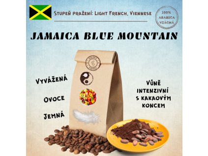 Jamaica Blue Mountain 100% Arabika vzácná čerstvě pražená zrnková káva alacaffé 500g | Česká pražírna