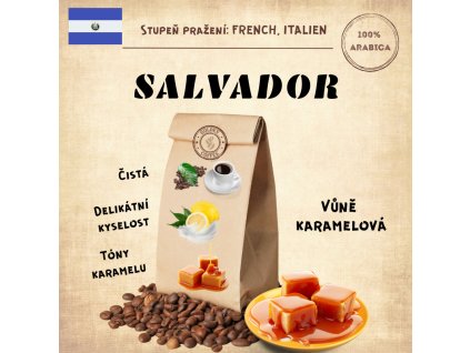 Salvador 100% Arabika čerstvě pražená zrnková káva alacaffé 500g | Česká pražírna