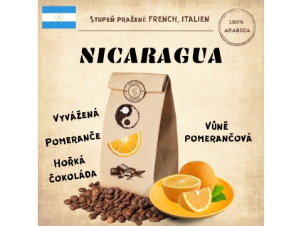 Nicaragua 100% Arabika čerstvě pražená zrnková káva alacaffé 500g | Česká pražírna