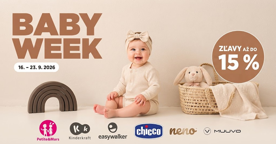 baby Week - Zľava 15% na tisíce produktov