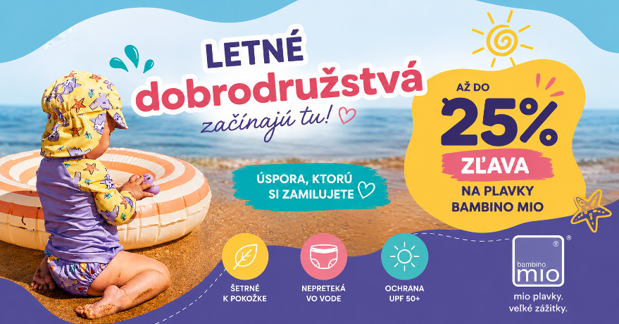 Letné dobrodružstvá môžu začať - plavky Bambino Mio teraz nakúpite so zľavou až do 25%