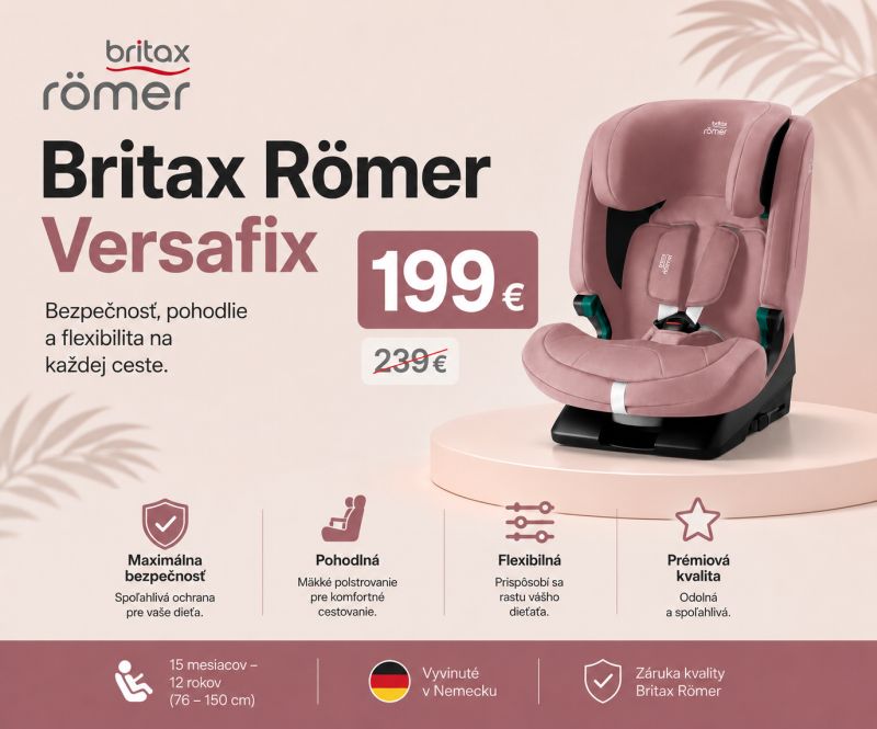 Bezpečnosť so zľavou -Britax Romer Versafix za 199€