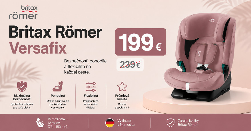 Bezpečnosť so zľavou -Britax Romer Versafix za 199€