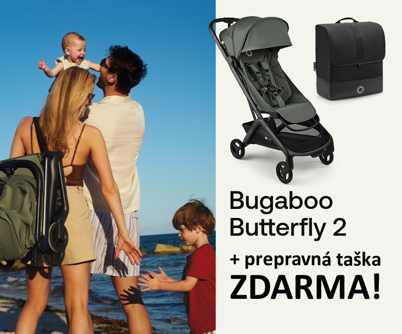 Ku kočíku Bugaboo Butterfly 2 teraz získate prepravnú tašku Bugaboo v hodnote 59,95€ ZDARMA.