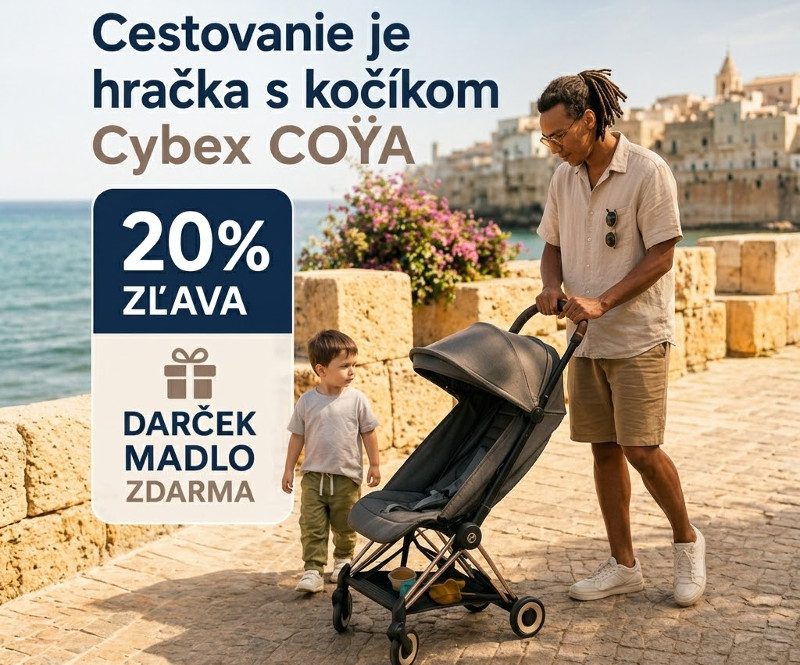 Využi zľavu -20% a získaj darček ku kočíku Cybex Coya