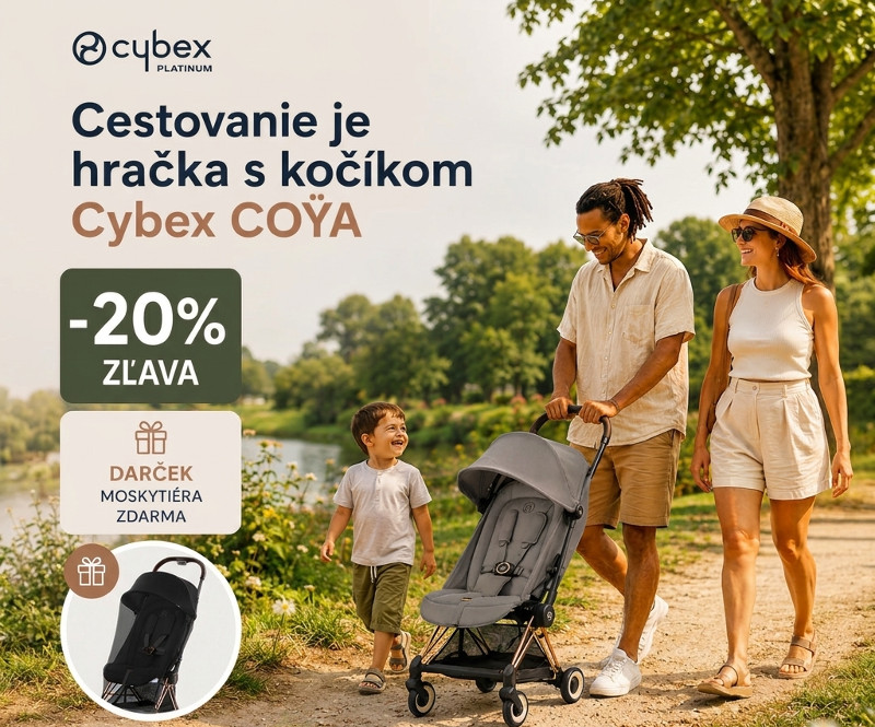 Využi zľavu -20% a získaj darček ku kočíku Cybex Coya