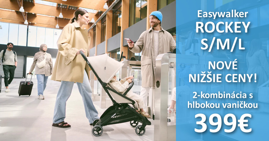Nové nižšie ceny na kombinované kočíky Easywalker Rockey S/M/L