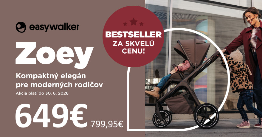 Easywalker Zoey – bestseller trhu teraz za najlepšiu cenu 649€