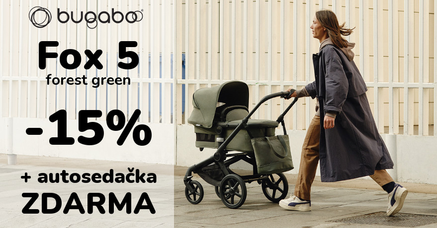 15% zľava na Bugaboo Fox5 + autosedačka ZDARMA