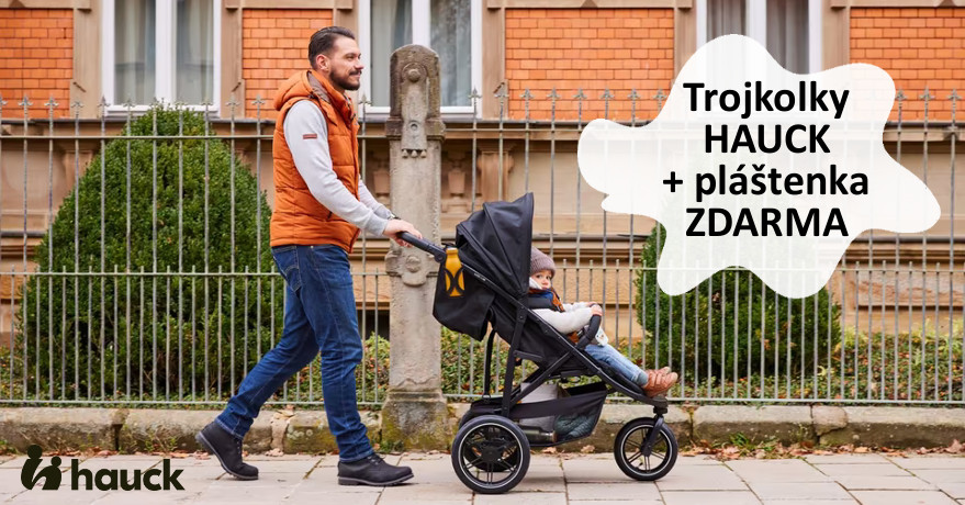 Ku všetkým trojkolesovým kočíkom Hauck teraz získate 🎁  pláštenku ZDARMA