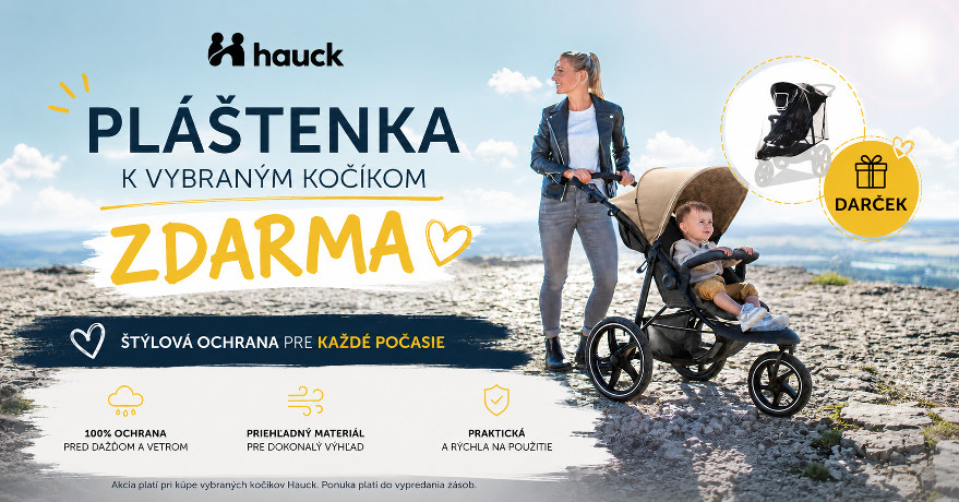 Pláštenka k vybraným kočíkom Hazck ZDARMA!