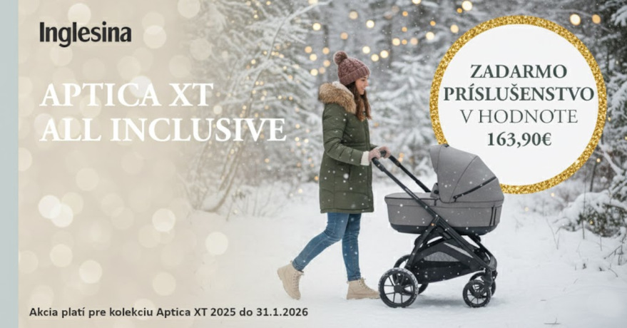 Inglesina Aptica XT DUO + darčeky v hodnote 163€ ZDARMA!