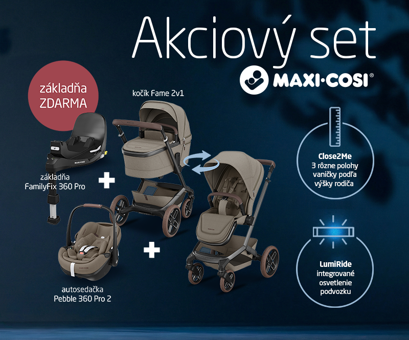 Maxi-Cosi Fame 2v1 + Pebble 360 Pro 2 = FamilyFix 360 Pro zadarmo!