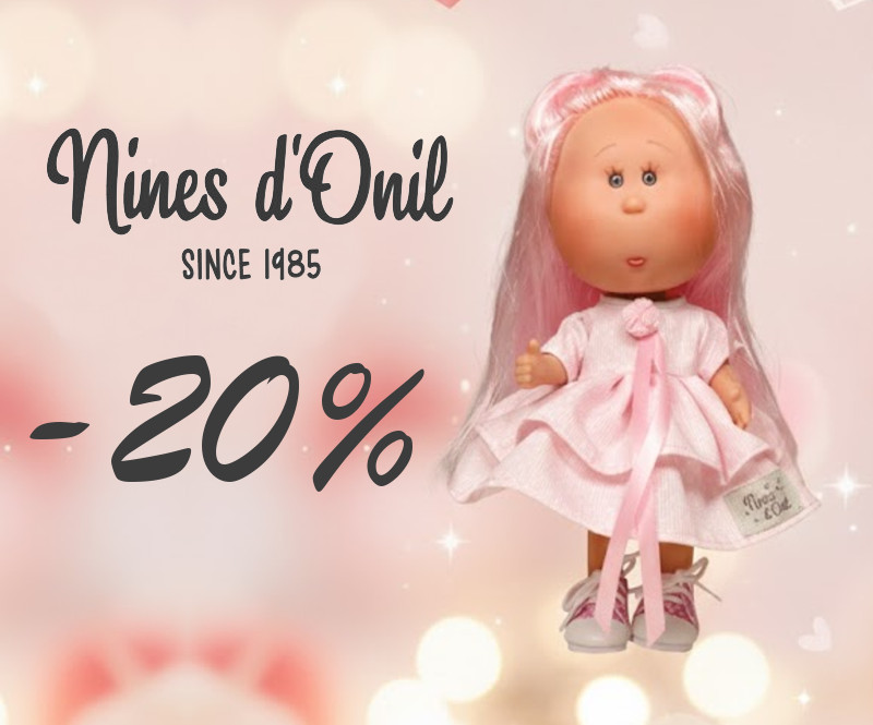 -20 % zľavu na všetky bábiky Nines d’Onil