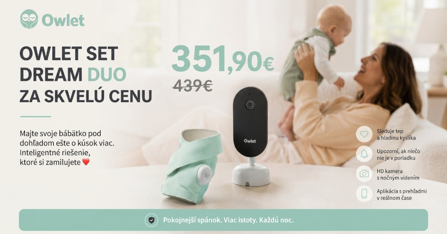 OWLET SET DREAM DUO ZA SKVELÚ CENU 351,90€