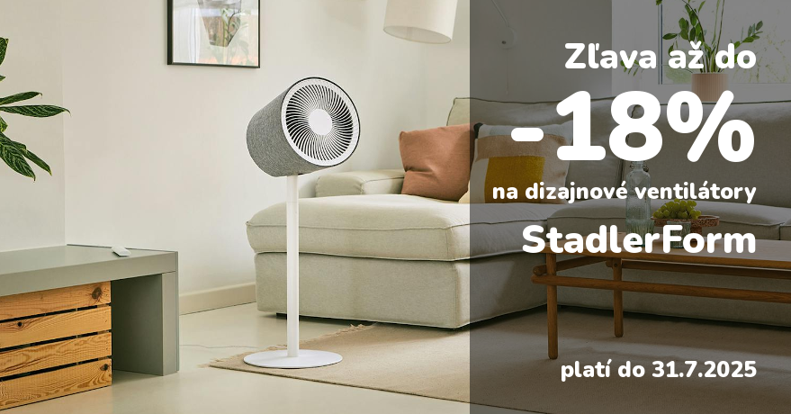 Zľava až do 18% na dizajnové ventilátory StadlerForm