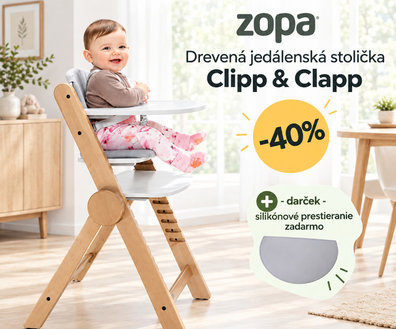 Zopa Clipp & Clapp zľava 40% + DARČEK