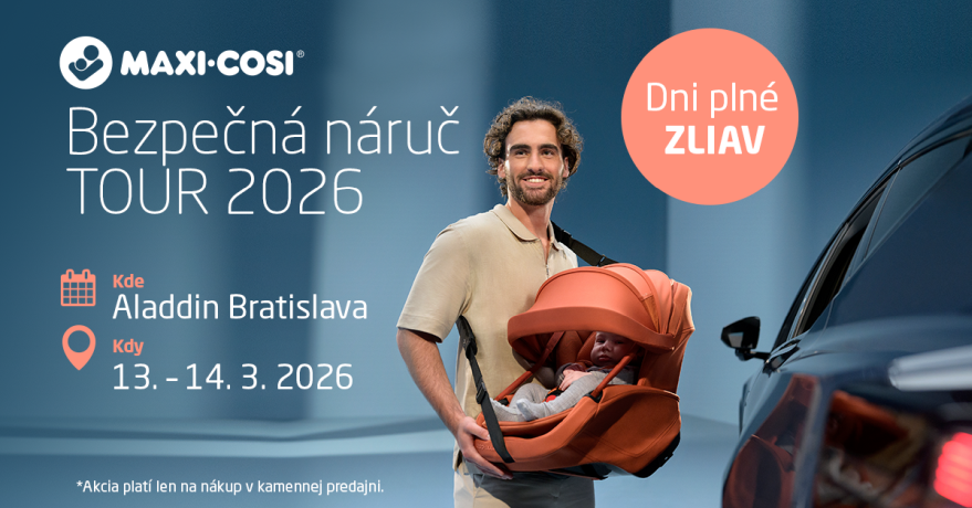 Maxi-Cosi Bezpečná náruč Tour 2026 prichádza do Bratislavy!