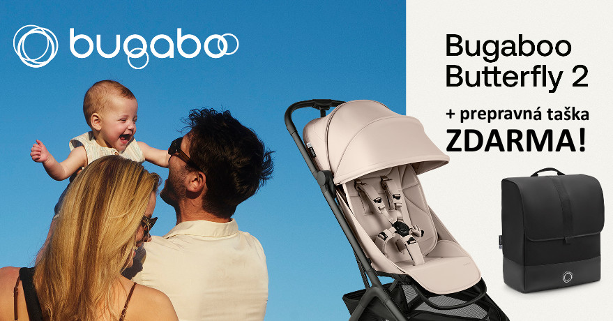 Ku kočíku Bugaboo Butterfly 2 teraz získate prepravnú tašku Bugaboo v hodnote 59,95€ ZDARMA.