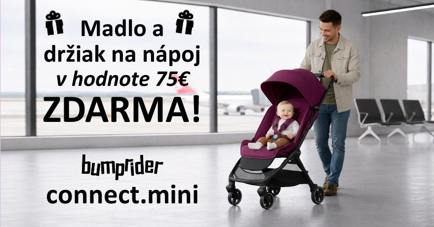 Bumprider Connect Mini + držiak na pohár a madlo v hodnote viac ako 75€ ZADARMO