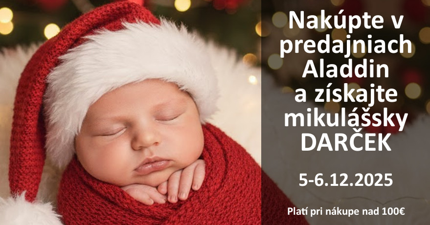 Nakúpte v predajniach Aladdin a získajte mikulášsky darček 5-6.12.2025