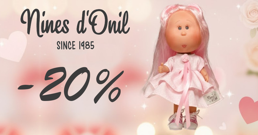 -20 % zľavu na všetky bábiky Nines d’Onil