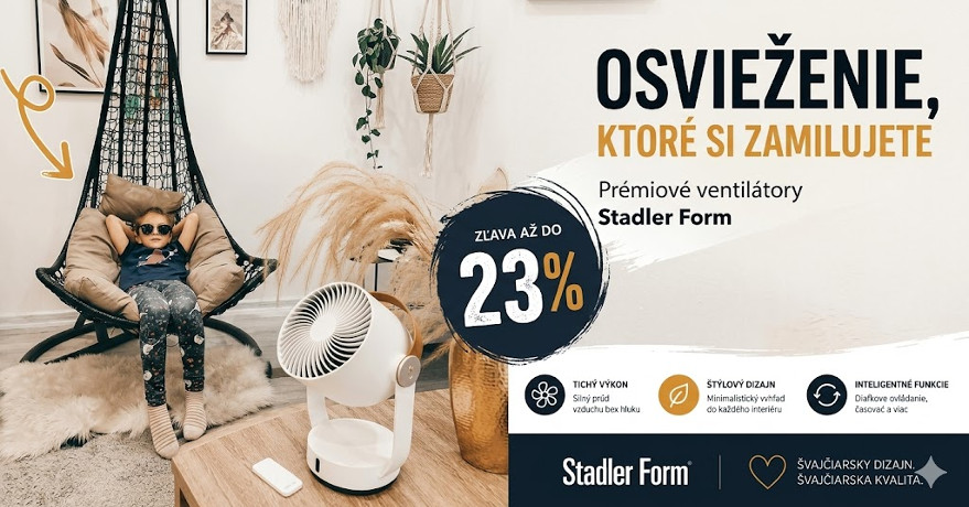 Prémiové dizajnové ventilátory Stadler Form teraz ulovíte so zľavou až do 23% 