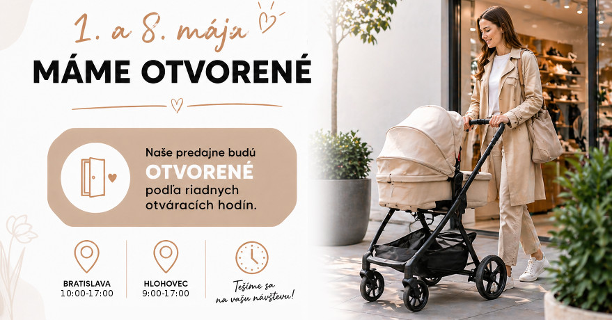 1. a 8. mája máme otvorené - Predajne Aladdin Hlohovec a Bratislava