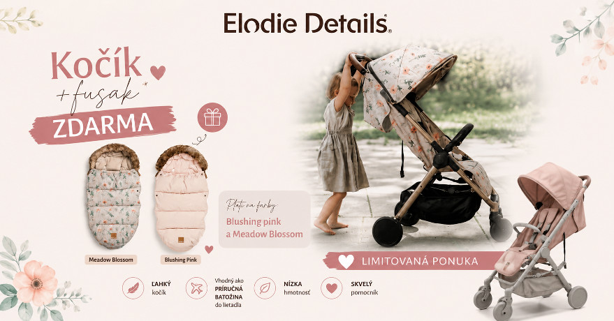 Elodie Details kočík Mondo + fusak ZDARMA