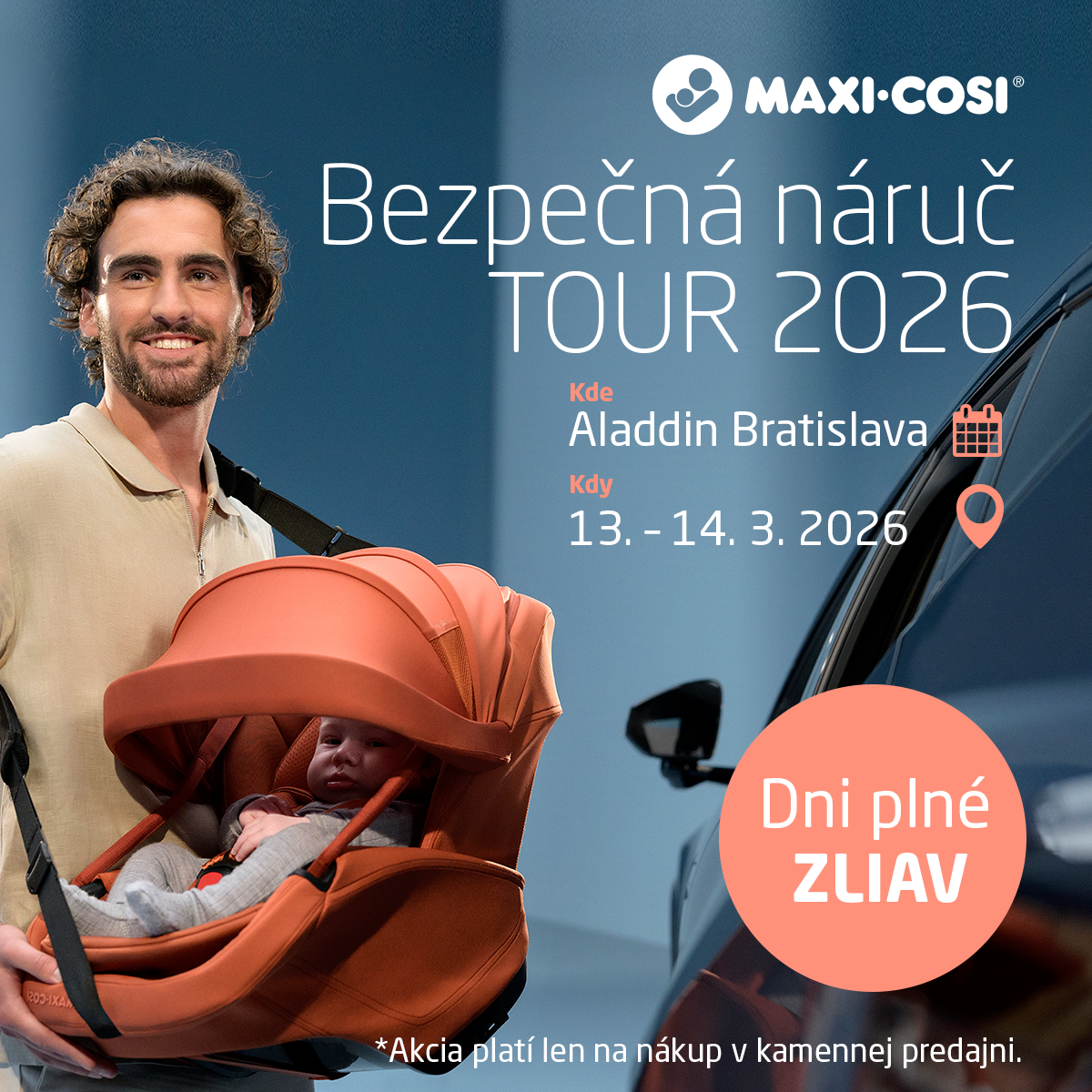 Maxi-Cosi Bezpečná náruč Tour 2026 prichádza do Bratislavy!