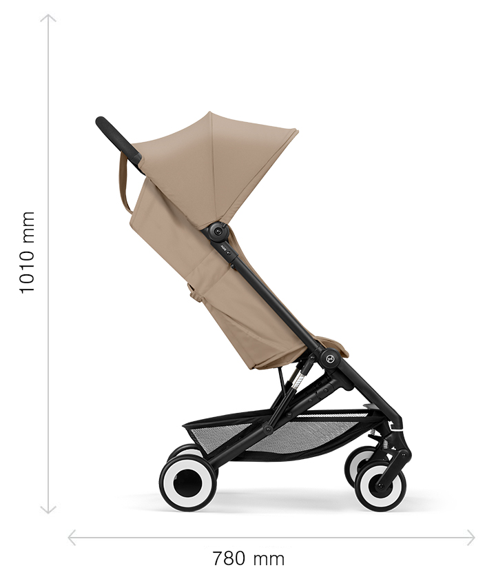 Cybex Agis - rozmery - rozložený kočík
