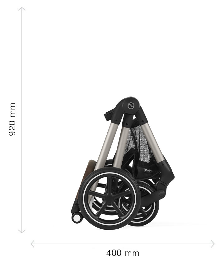 Cybex Eos Lux rozmery - zložený kočík
