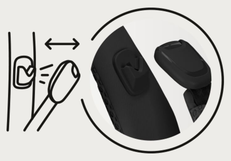 Cybex nosič LAYA - Magnetická pracka Click-&-Go - Bezpečnosť rýchlo a intuitívne