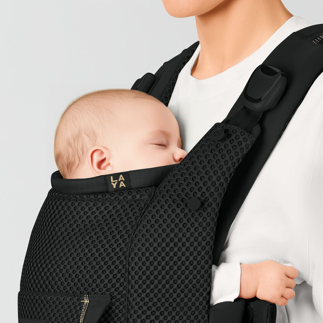 Cybex nosič LAYA - Polstrovaná opora krku - Prispôsobuje sa rastúcemu dieťaťu