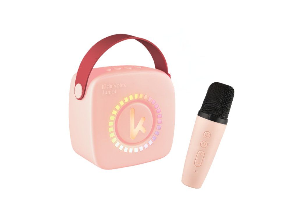 kbt3blu bluetooth mini karaoke set mikrofon a reproduktor pink 01